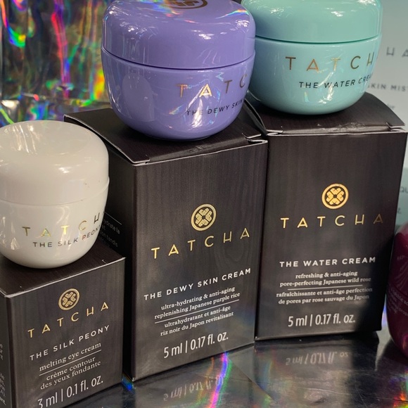 TATCHA Water Dewy Cream Silk PEONY Violet C Mask + - Picture 3 of 3